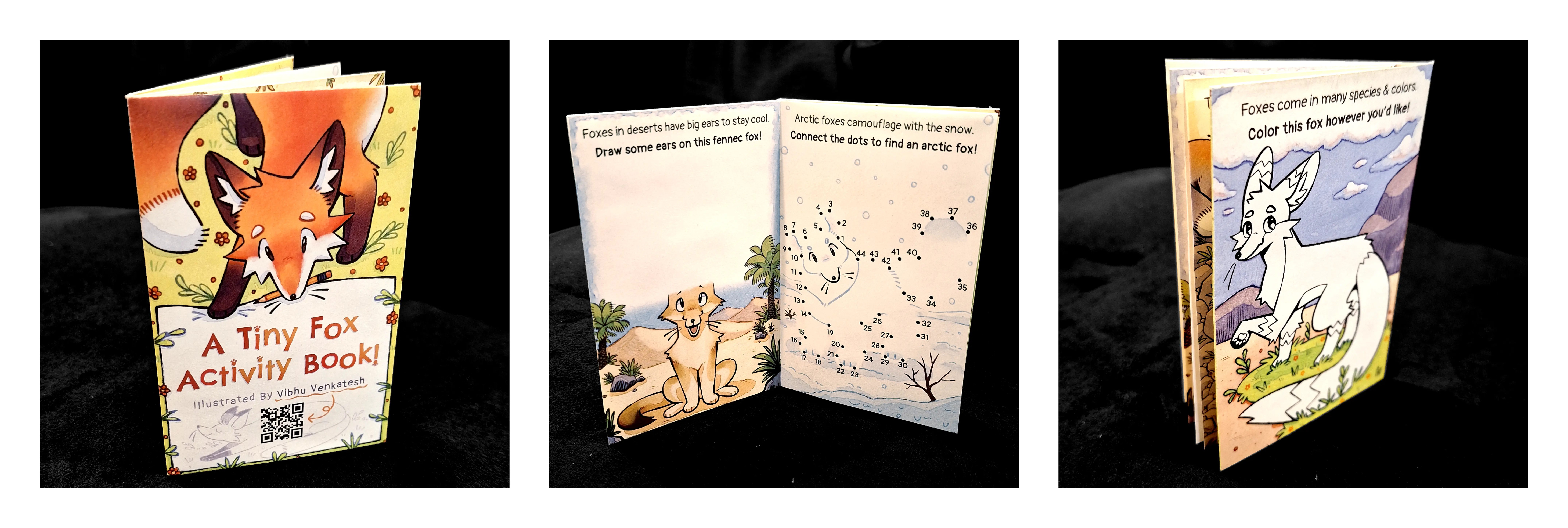 The physical copy of A Tiny Fox Activity Book.