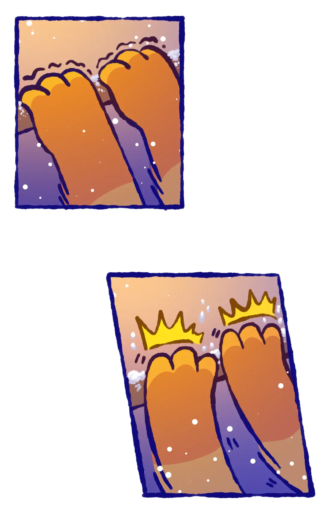 Page 25: The fox loses his grip on the ledge.