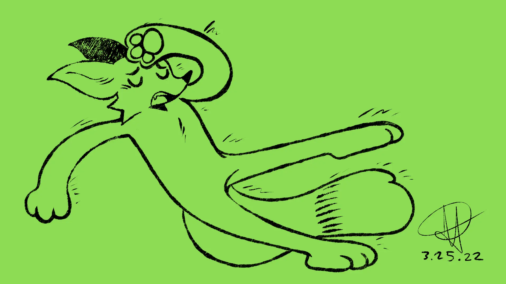 Fox Day 24: A fox fainting dramatically.
