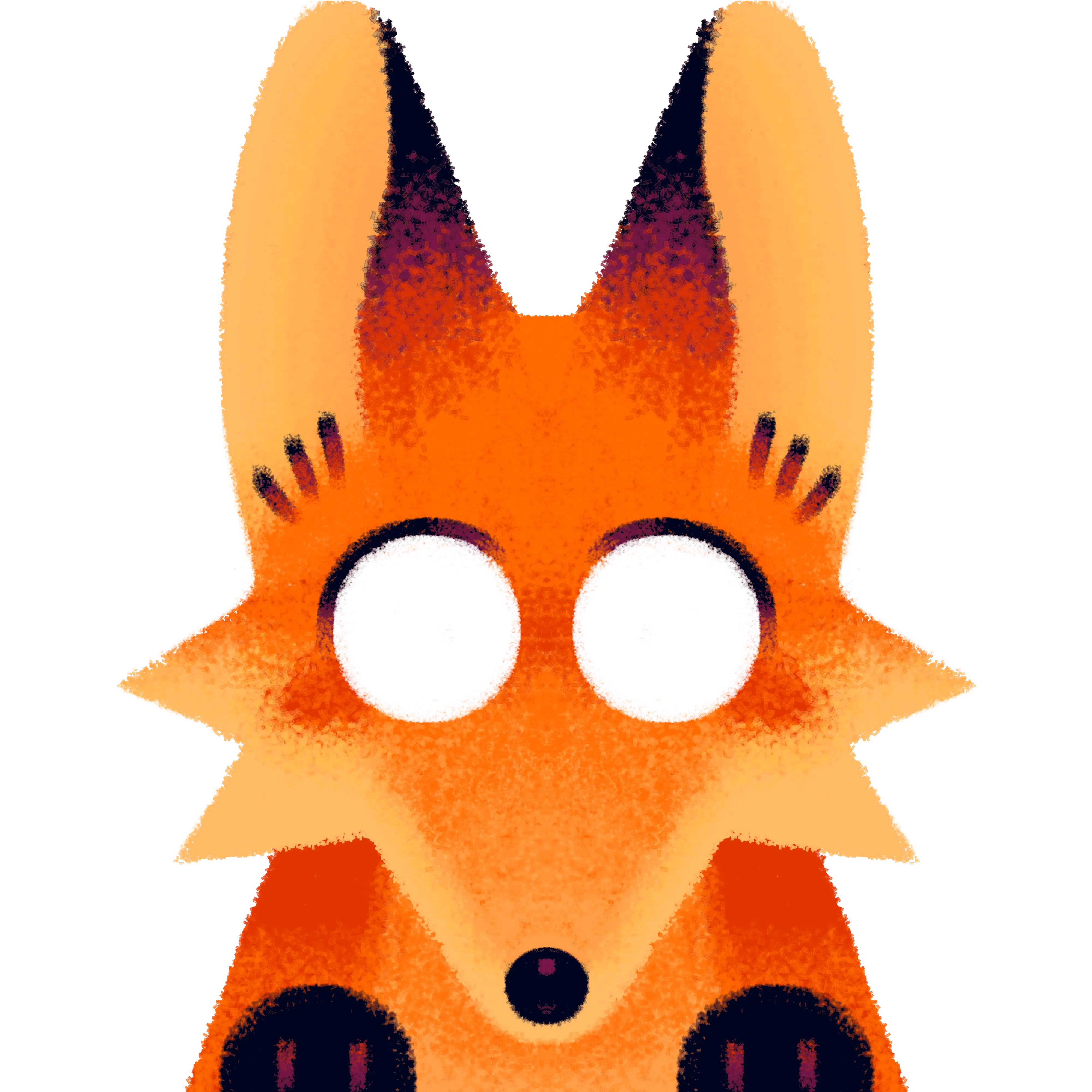 An orange fox whose eyes follow your cursor.
